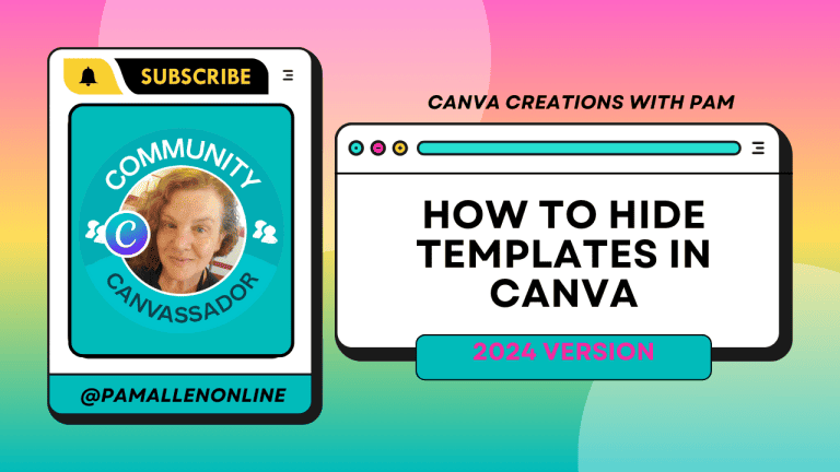 How To HIDE TEMPLATES in Canva